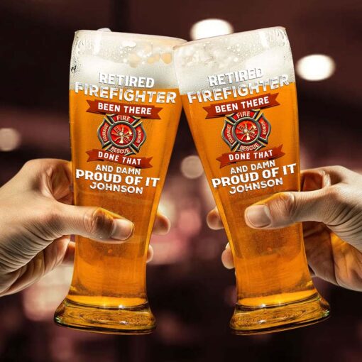 Personalized Firefighter Pilsner Glass NPHM5300505 - Image 2