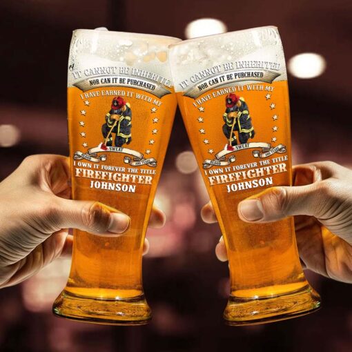 Personalized Firefighter Pilsner Glass NPHM5300506 - Image 2