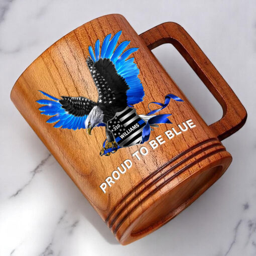 Personalized Police Wooden Mug QFHH5100601 - Image 2