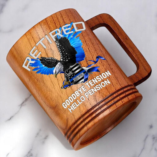 Personalized Police Wooden Mug QFHH5100602 - Image 3