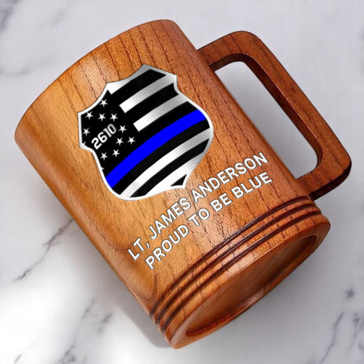 Personalized Police Wooden Mug QFHH5100603 - Image 2