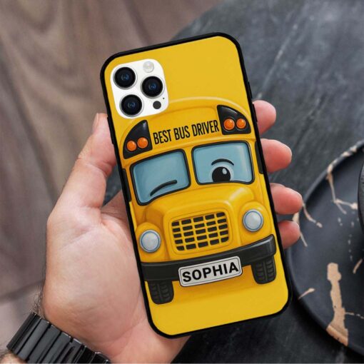 Personalized School Bus Driver 2D Plat Phone Case QFHM5060302 - Image 2