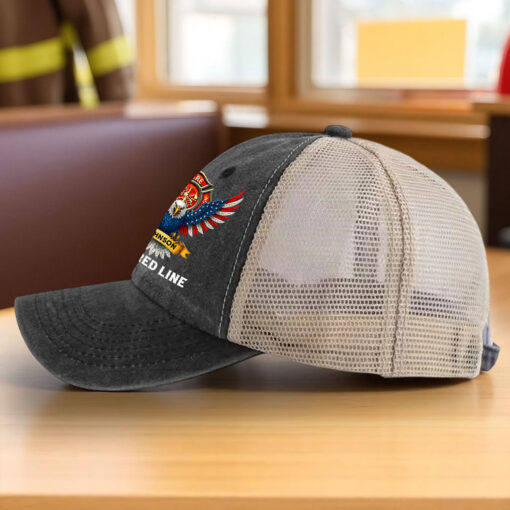 Personalized Retired Firefighter Demin Hat With Mesh QFTZ5130606 - Image 6