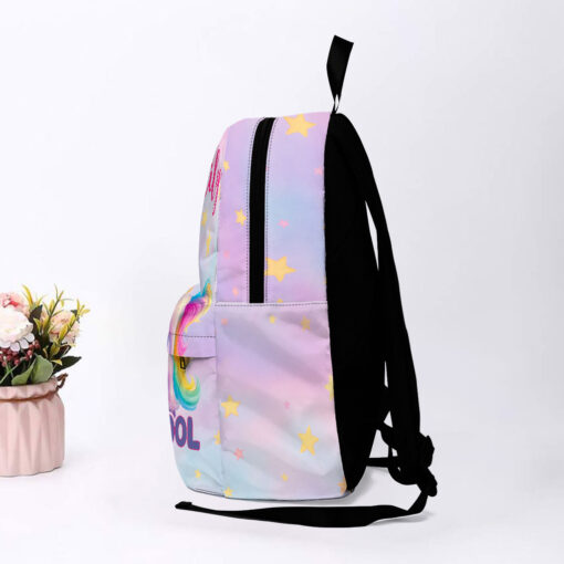 Personalized Unicorn Preschool Backpack, Custom Name Girls School Bag, Rainbow Pink Toddler Backpack, Back To School Gift For Kids MQNT5060601-DX - Image 4