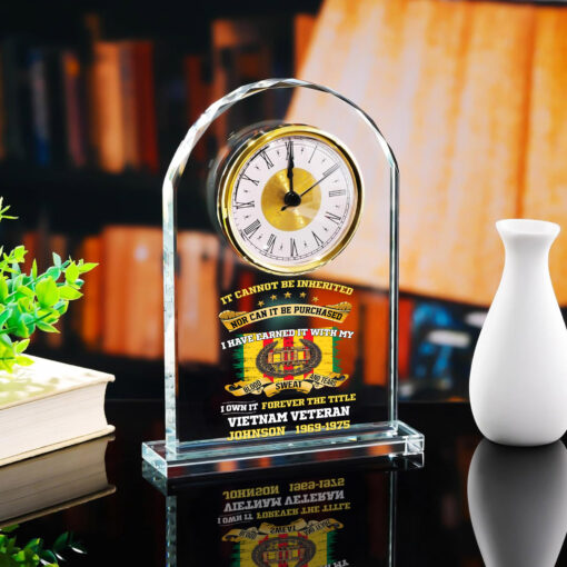 Personalized Vietnam Veteran Acrylic Clock QFNT5190602 - Image 2