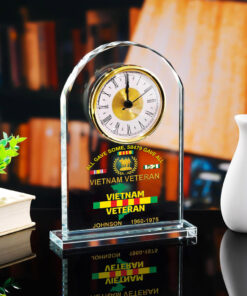Personalized Vietnam Veteran Acrylic Clock QFNT5190603