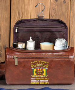 Personalized Vietnam Veteran Leather Toiletry Bag, Storage Bag QFTZ5040603