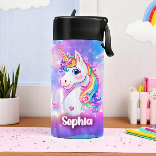 Personalized Unicorn Backpack, Lunch Bag, Pencil Pouch, Back to School Gifts, Custom book bag, Name on School Bag for girls, Gifts for Kids QFND5020601-DX - Image 5