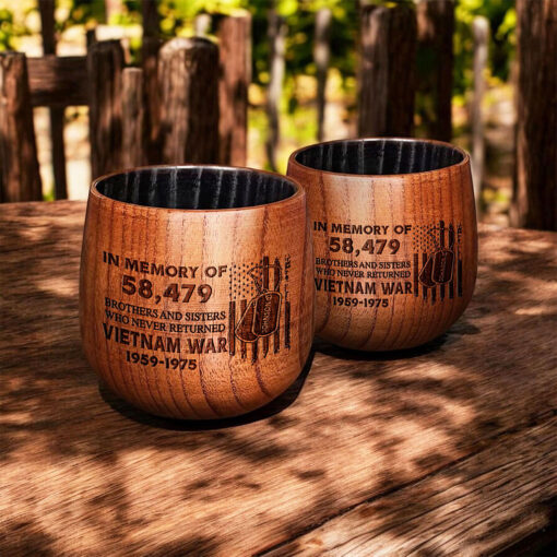 Personalized Vietnam Veteran Bourbon Whiskey Glass Mug QFPY5060601 - Image 3