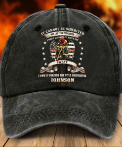 Personalized Firefighter Distressed Washed Cotton Printed Hat MQTZ5020603