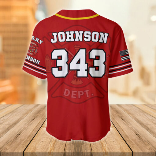 Personalized Firefighter Uniform Set, Custom Name Red MQTZ5040602 - Image 5