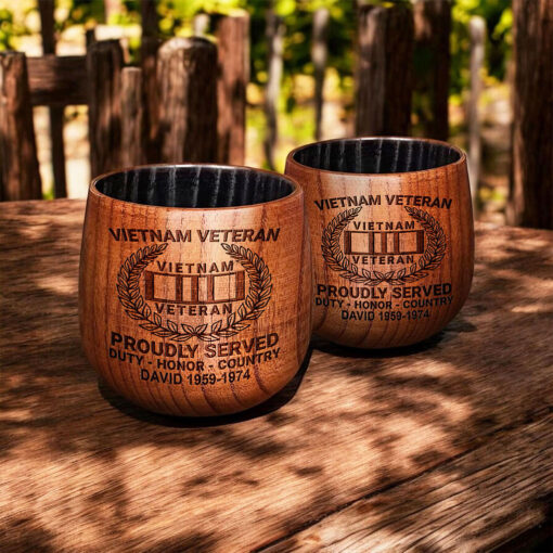 Personalized Vietnam Veteran Bourbon Whiskey Glass Mug QFPY5060604 - Image 2