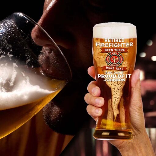 Personalized Firefighter Pilsner Glass NPHM5300505 - Image 3