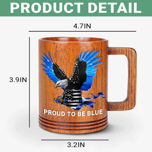 Personalized Police Wooden Mug QFHH5100601 - Image 3