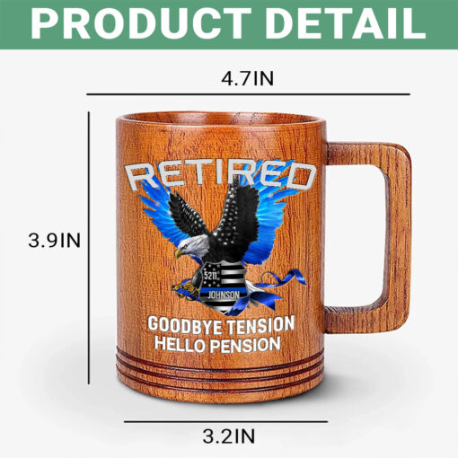 Personalized Police Wooden Mug QFHH5100602 - Image 2