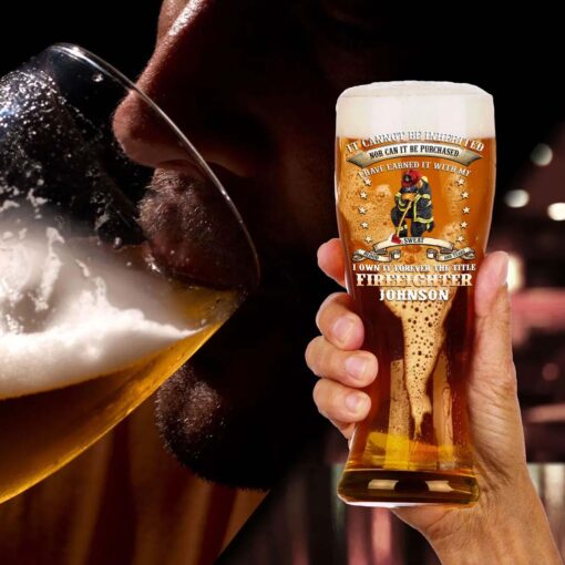 Personalized Firefighter Pilsner Glass NPHM5300506 - Image 3