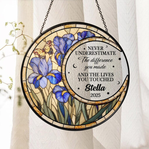 Personalized Retirement Faux Stained Glass Suncatcher, Retirement Window Hangings, Coworker Gifts, Retirement Gifts, Co Worker Leaving Gifts UKNT5030601 - Image 4