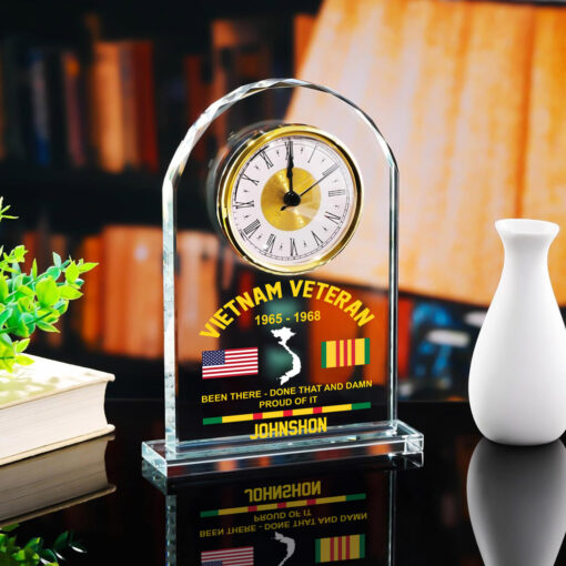 Personalized Vietnam Veteran Acrylic Clock QFNT5190601 - Image 3