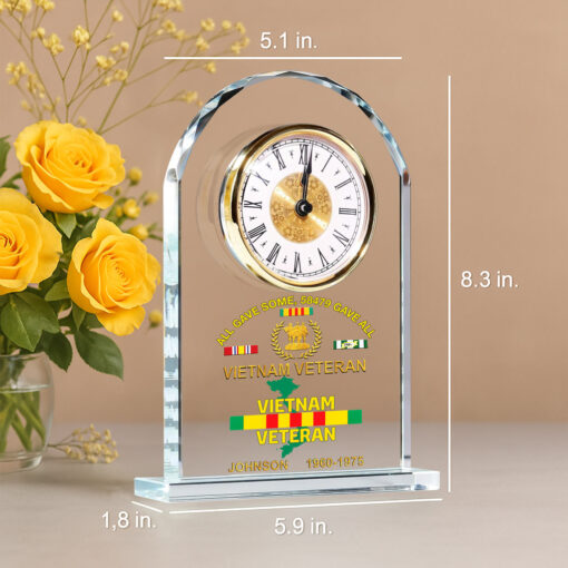 Personalized Vietnam Veteran Acrylic Clock QFNT5190603 - Image 3