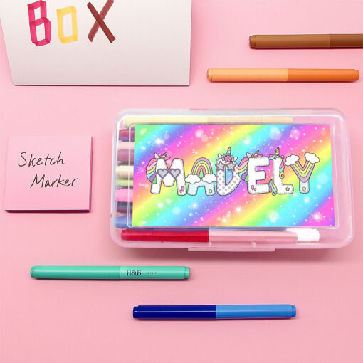 Personalized Pencil Boxes, Back To School Pencil Case, Pencil Name School Supplies Gift for Kid, Custom Pencil Box for Boys or Girls QFTO5240601 - Image 2