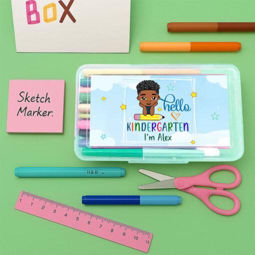 Personalized Pencil Boxes, Back To School Pencil Case, Pencil Name School Supplies Gift for Kid, Custom Pencil Box for Boys or Girls QFTO5240603 - Image 2
