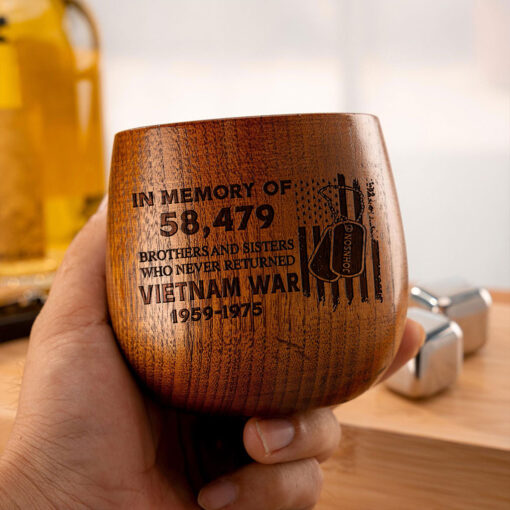 Personalized Vietnam Veteran Bourbon Whiskey Glass Mug QFPY5060601 - Image 2