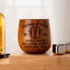 Personalized Vietnam Veteran Bourbon Whiskey Glass Mug QFPY5060603