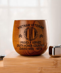 Personalized Vietnam Veteran Bourbon Whiskey Glass Mug QFPY5060603