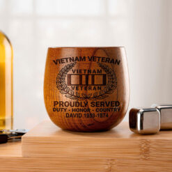 Personalized Vietnam Veteran Bourbon Whiskey Glass Mug QFPY5060604