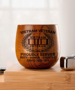 Personalized Vietnam Veteran Bourbon Whiskey Glass Mug QFPY5060604