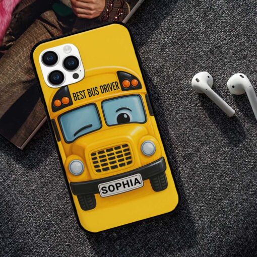Personalized School Bus Driver 2D Plat Phone Case QFHM5060302 - Image 4