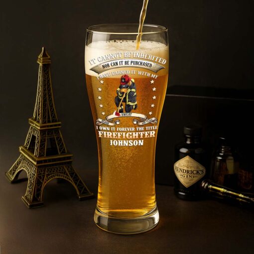 Personalized Firefighter Pilsner Glass NPHM5300506 - Image 4