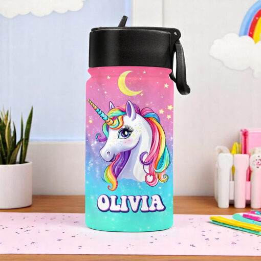 Personalized Unicorn Backpack, Lunch Bag, Pencil Pouch, Back to School Gifts, Custom book bag, Name on School Bag for girls, Gifts for Kids QFND5300502-DX - Image 5