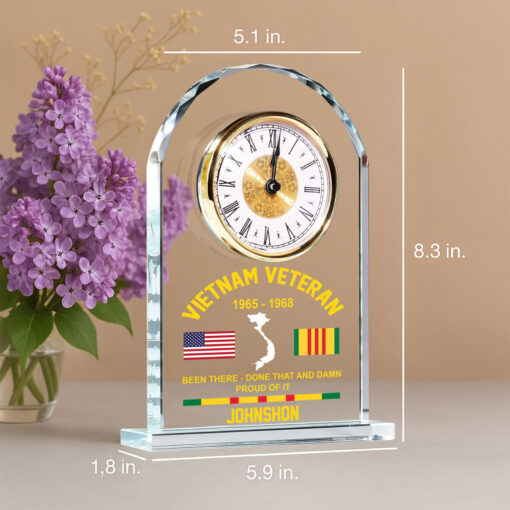 Personalized Vietnam Veteran Acrylic Clock QFNT5190601 - Image 5