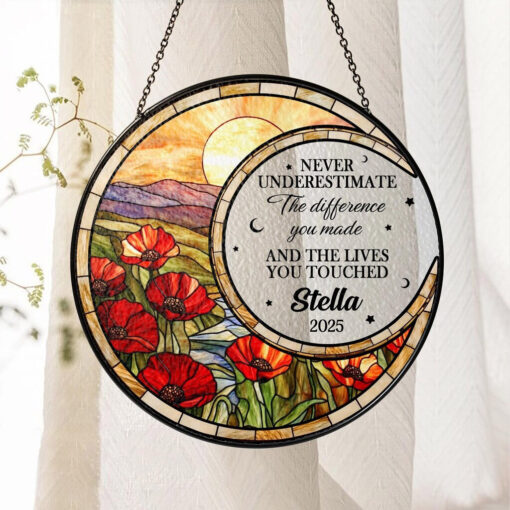 Personalized Retirement Faux Stained Glass Suncatcher, Retirement Window Hangings, Coworker Gifts, Retirement Gifts, Co Worker Leaving Gifts UKNT5030601 - Image 5