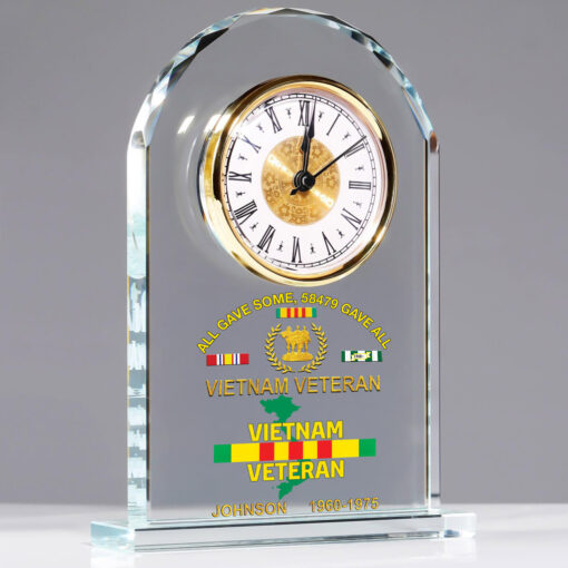 Personalized Vietnam Veteran Acrylic Clock QFNT5190603 - Image 4