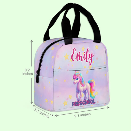 Personalized Unicorn Preschool Backpack, Custom Name Girls School Bag, Rainbow Pink Toddler Backpack, Back To School Gift For Kids MQNT5060601-DX - Image 8