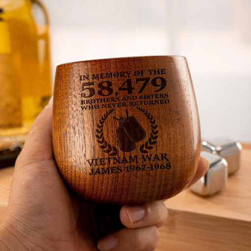 Personalized Vietnam Veteran Bourbon Whiskey Glass Mug QFPY5060602 - Image 2