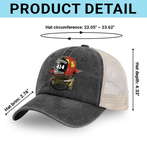 Personalized Firefighter Baseball Cap QFTZ5130605 - Image 7
