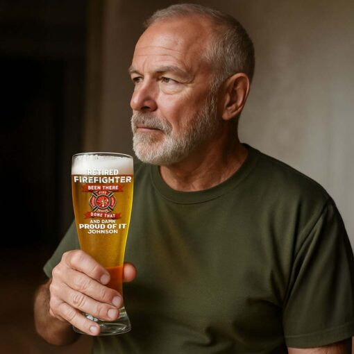 Personalized Firefighter Pilsner Glass NPHM5300505 - Image 5