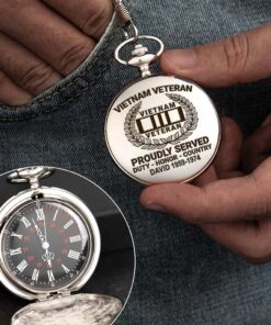 Personalized Vietnam Veteran Vintage Pocket Watch UKHM5250601