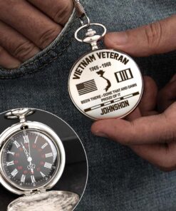 Personalized Vietnam Veteran Vintage Pocket Watch UKHM5250604