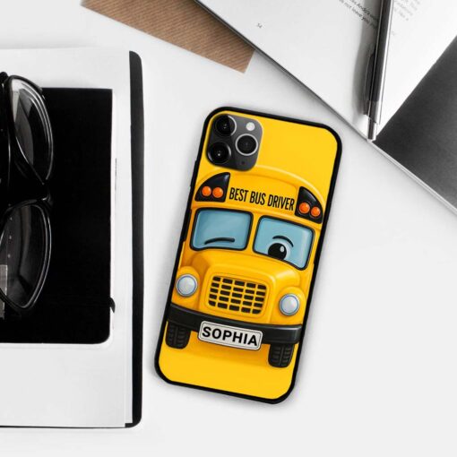 Personalized School Bus Driver 2D Plat Phone Case QFHM5060302 - Image 5
