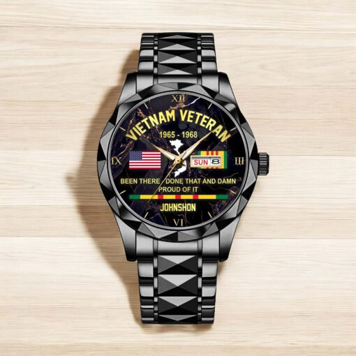 Personalized Vietnam Veteran Alloy Luxury Quartz Watch QFHA5190604 - Image 6