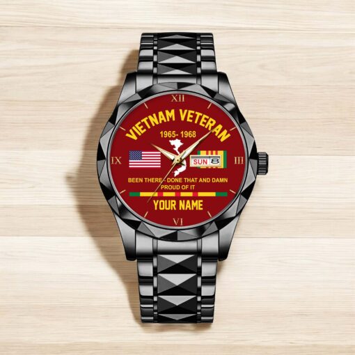 Personalized Vietnam Veteran Alloy Luxury Quartz Watch QFHA5190607 - Image 6