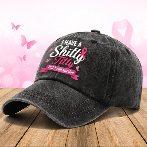 Breast Cancer Awareness Distressed Washed Printed Hat UKTZ5200606 - Image 4