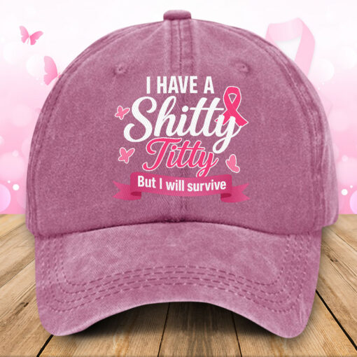 Breast Cancer Awareness Distressed Washed Printed Hat UKTZ5200606 - Image 2