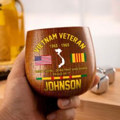 Personalized Vietnam Veteran Wooden Bourbon Whiskey Mug QFTD5060601