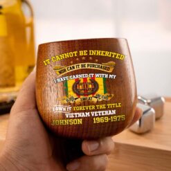 Personalized Vietnam Veteran Wooden Bourbon Whiskey Mug QFTD5060603