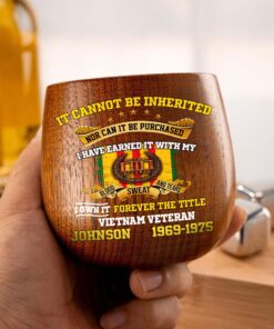 Personalized Vietnam Veteran Wooden Bourbon Whiskey Mug QFTD5060603